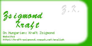 zsigmond kraft business card